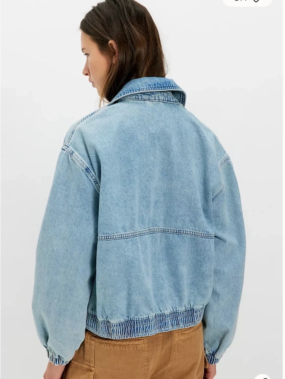 Free People Light Wash Denim Jacket - Blue - Picture 4 of 5
